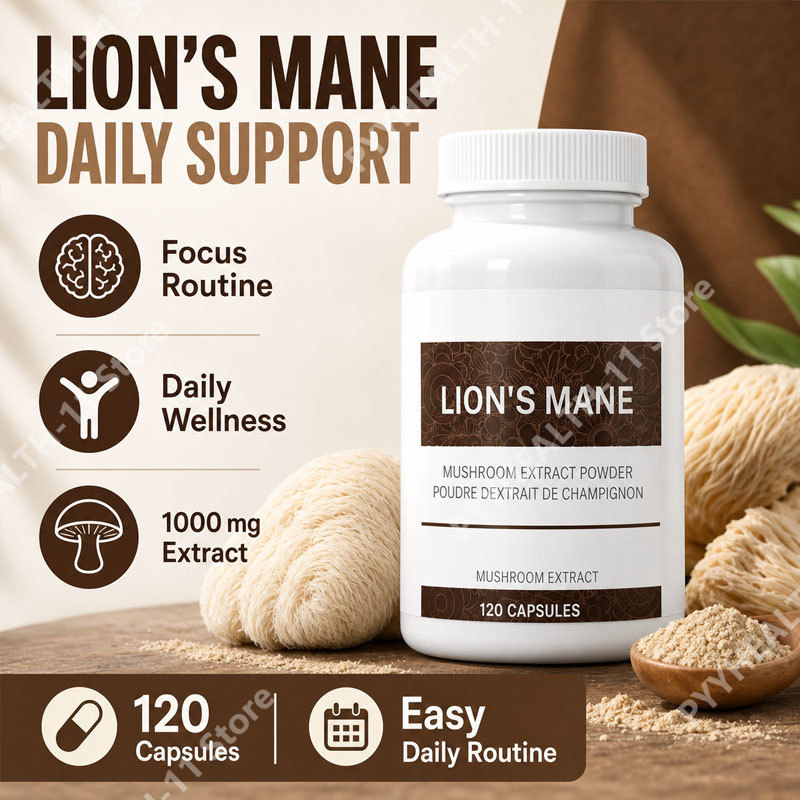 Lion Mane Mushroom - Kapsułki z Grzybem Lwiego Grzybienia z