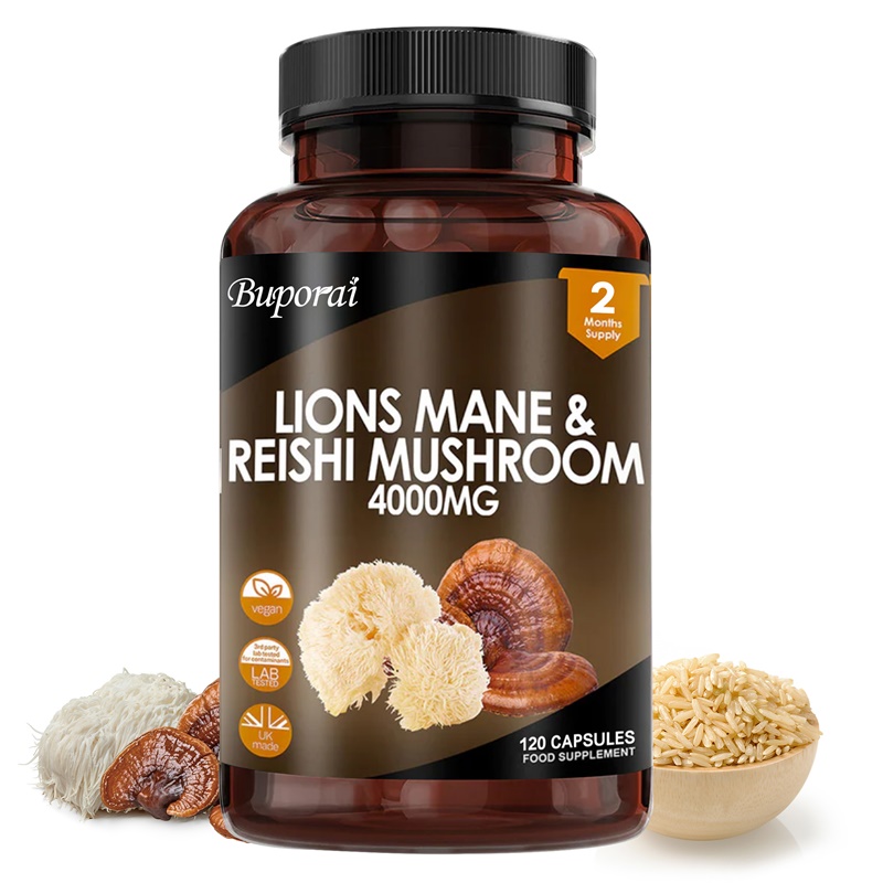 Lion Mane Mushroom - Grzyb Lewiego Grzyba i Reishi 4000mg