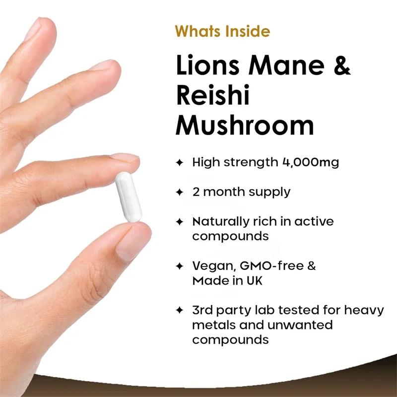 Grzyb Lewiego Grzyba i Reishi  – Lion Mane Mushroom recenzja i cena